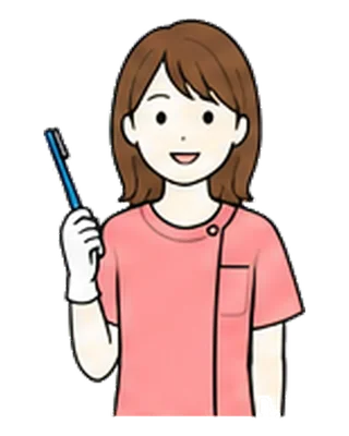 予防処置について説明する歯科医師のイラスト