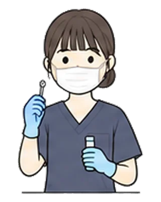 書類を手にする看護師のイラスト