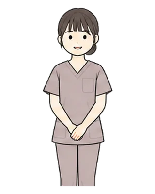 立っている看護師のイラスト